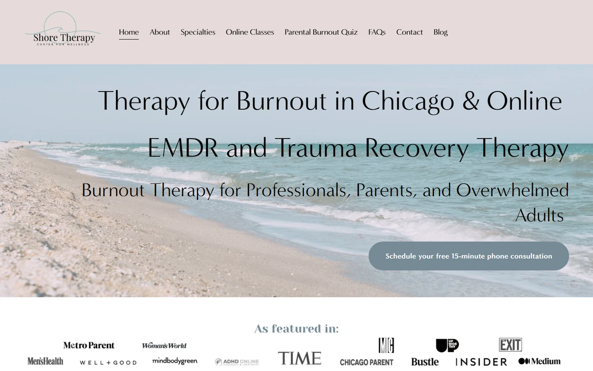 Shore Therapy Center homepage