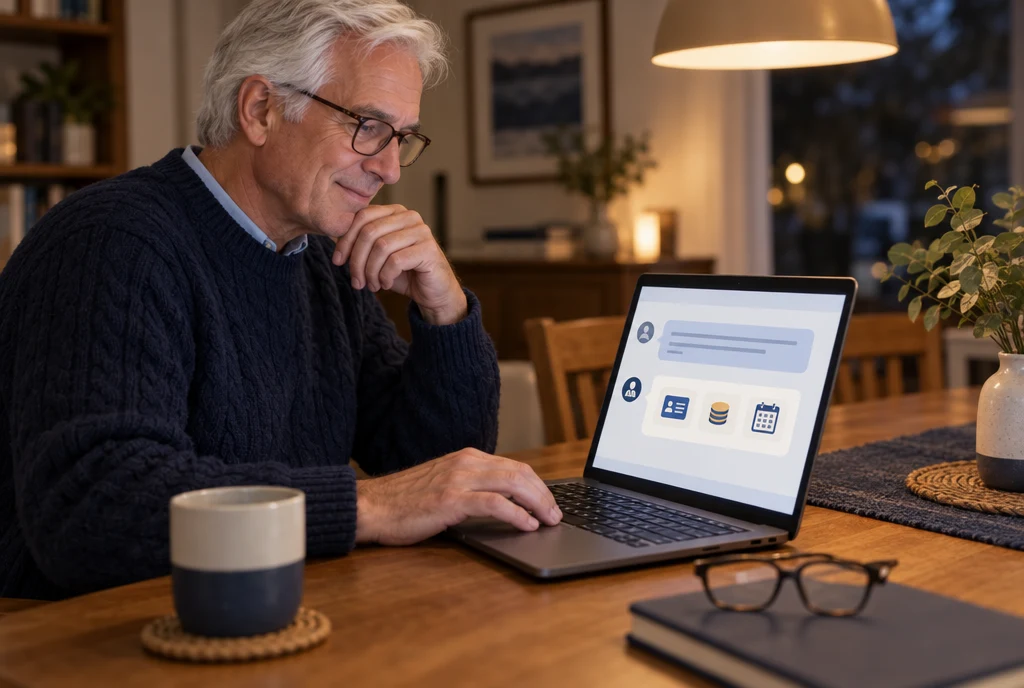 A man asking about insurance and fees in the chat on a practice website