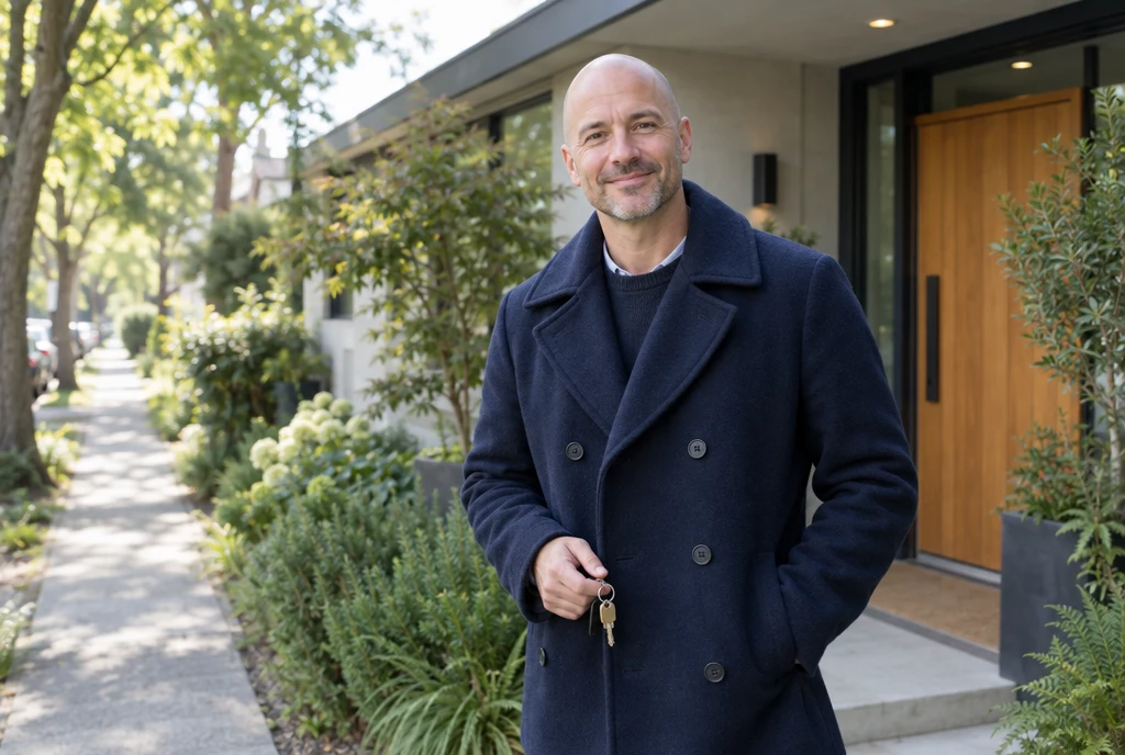 A therapist outside the door of his practice second location